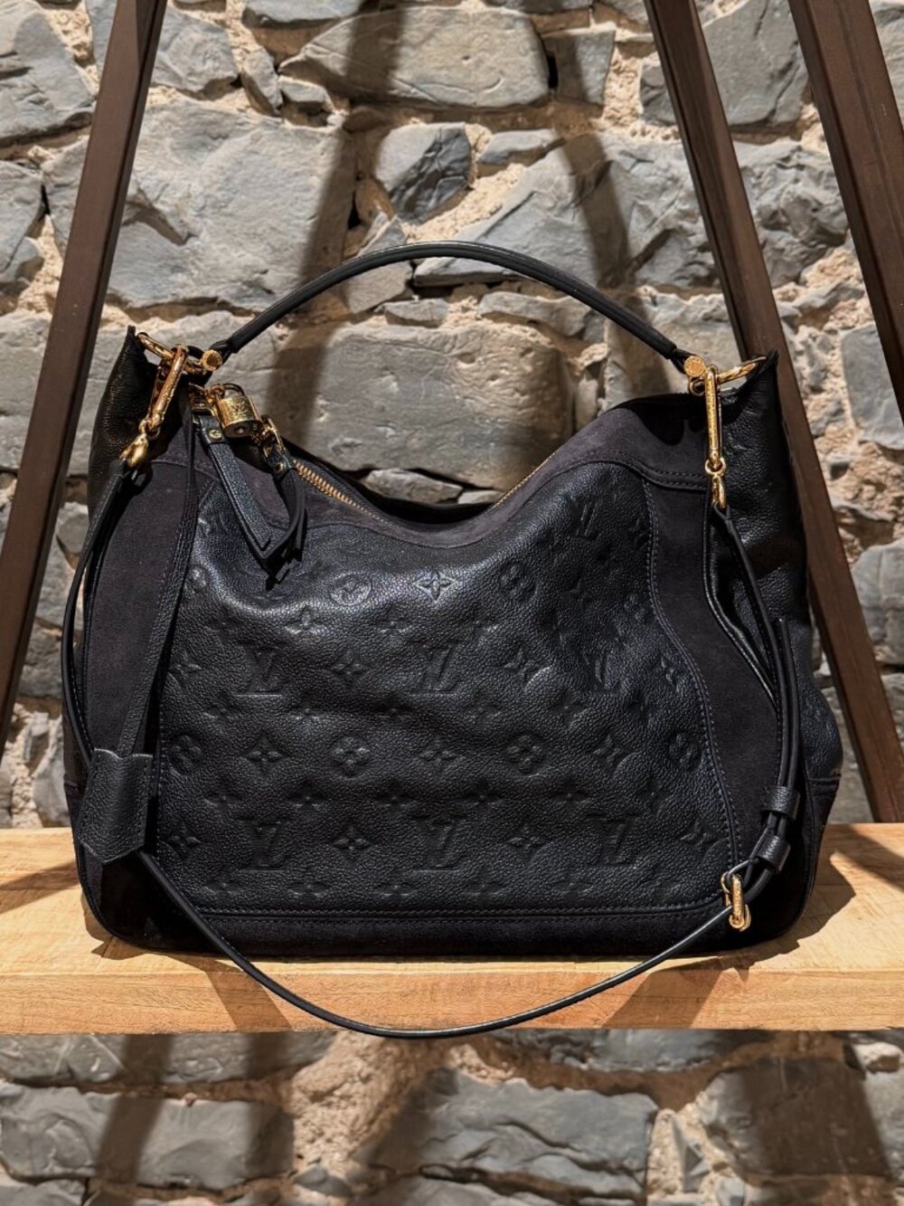 Louis Vuitton Navy Blue Empreinte Monogram Audacieuse MM Bag